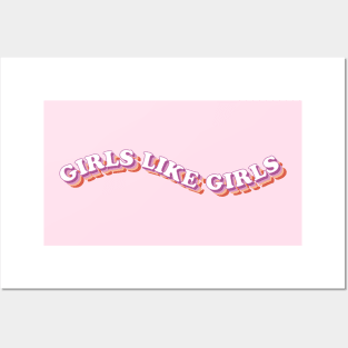 Girls like girls (lesbian flag colors) Posters and Art